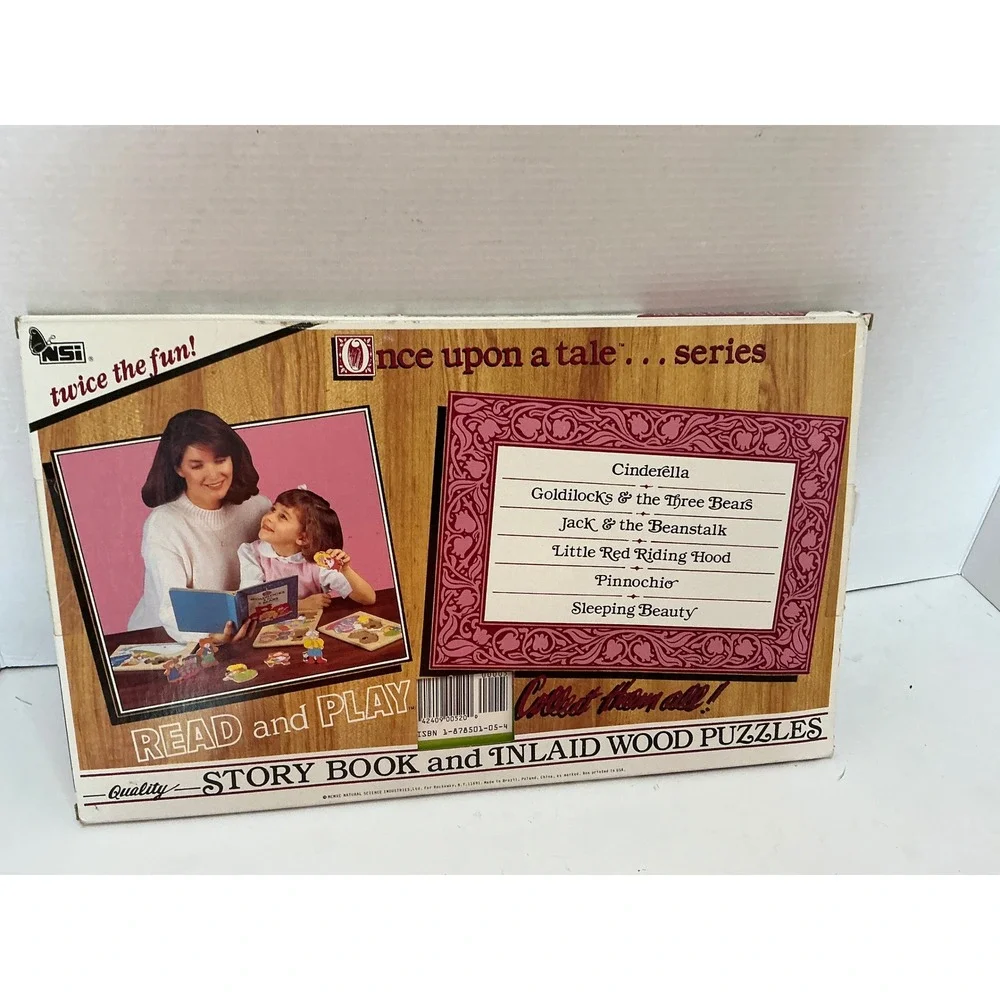 NSI Vintage 1989 Little Red Riding Hood‎ Read and Play Book and Wood Puzzle Set